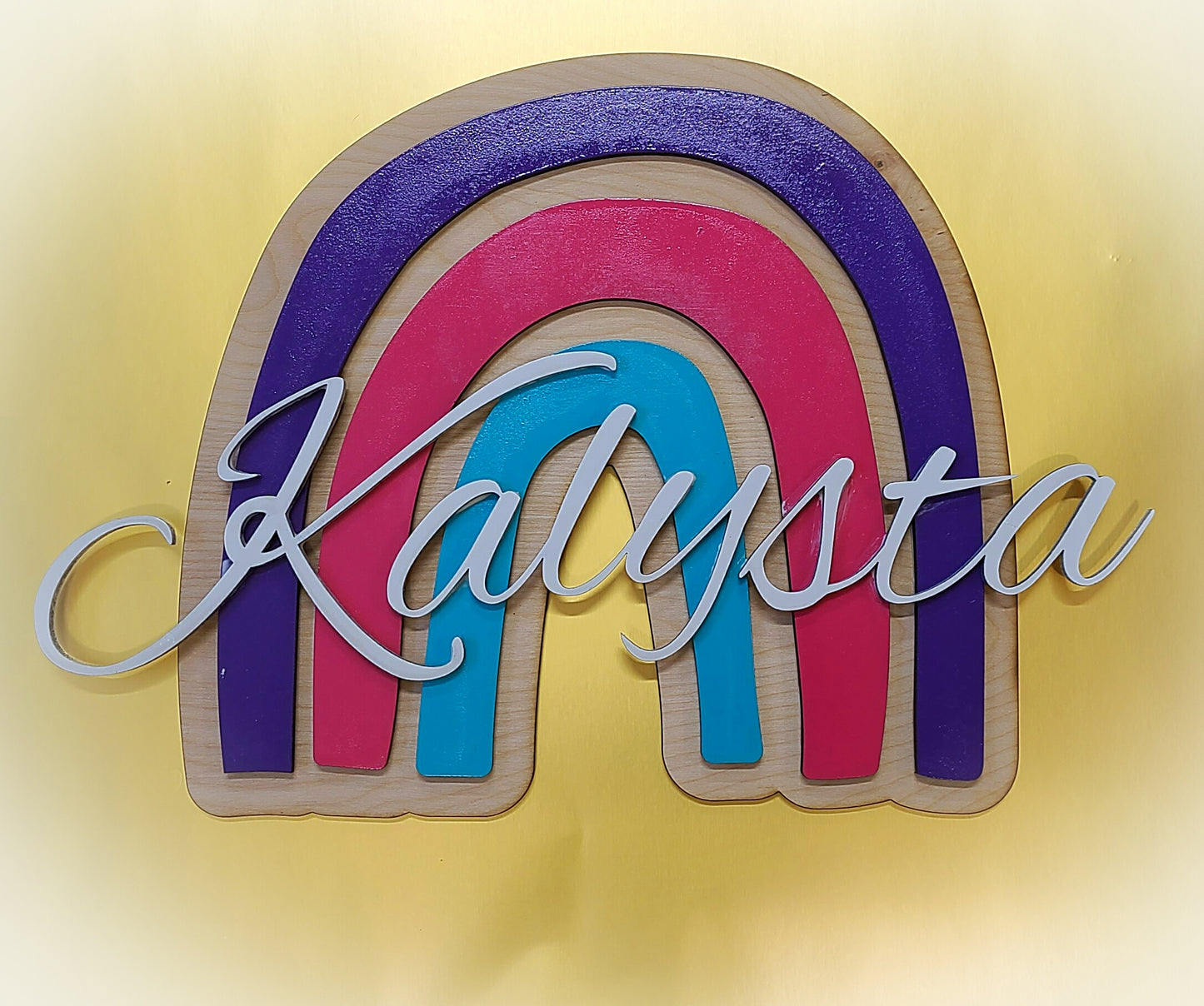 Custom laser engraved and cut Name Signs